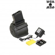 Caricatore Elettrico 1200bb Drum M4/m16 Sound Control Black Warmag (wm-fbp1834-bk)