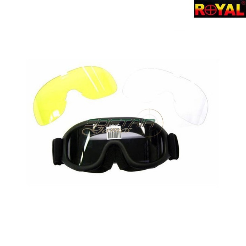 Mask Set Tactical Slim Black Royal (yh363b)
