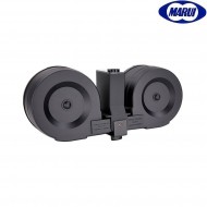 Hi-cap Twin Drum Magazine 1200bb M4/m16 Black Tokyo Marui (tm-177087)