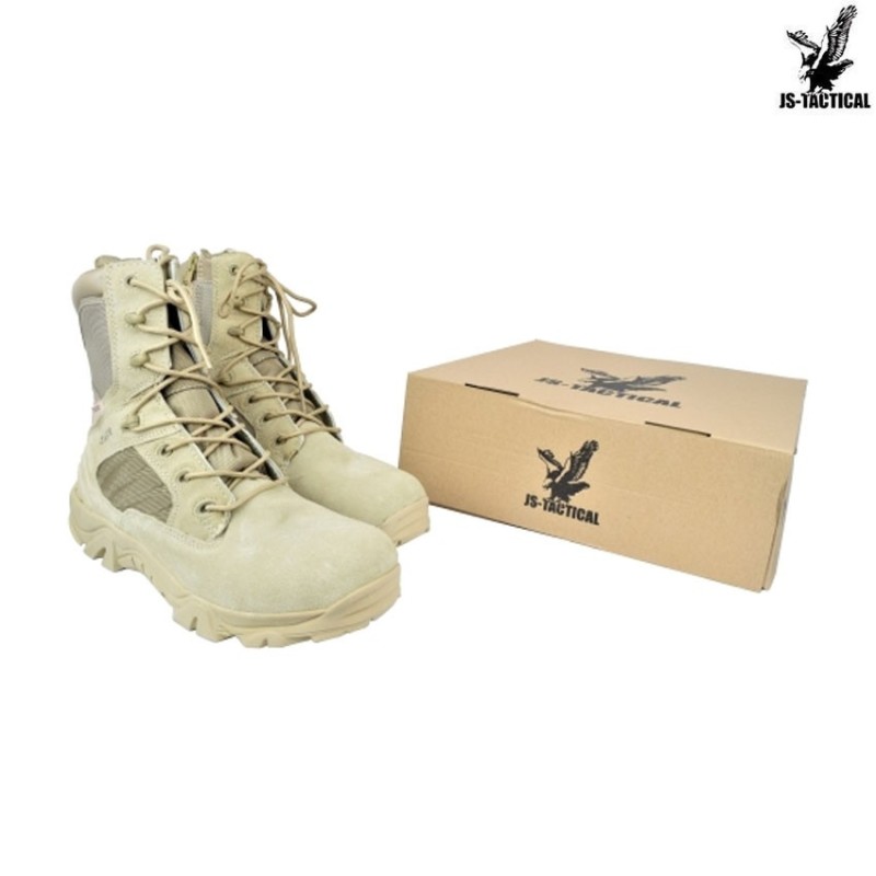 Anfibi Military Combat Zip Tan Js Tactical (js-bwt) Anfibi Military Combat Zip Tan Js Tactical (js-bwt)