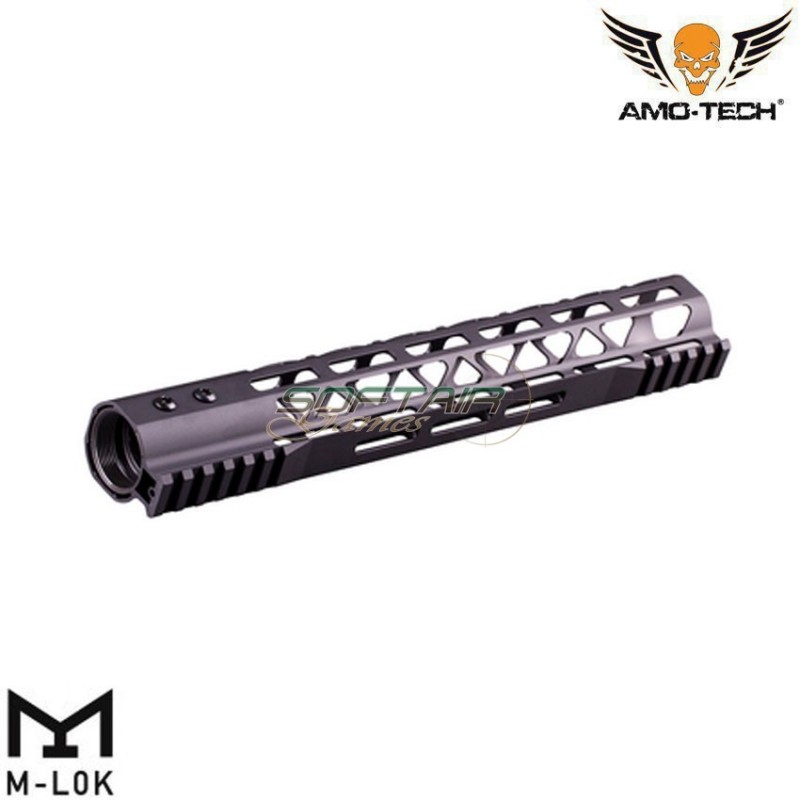 Handguard Aeg Skeletonized Gt Usa Style LC 12" Black Amo-tech® (amt-r135-bk)