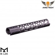 Handguard Aeg Skeletonized Gt Usa Style LC 12" Black Amo-tech® (amt-r135-bk)