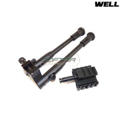Bipede C/aggancio Universale Regolabile Full Metal Per 20mm Rail Well (awpkit)