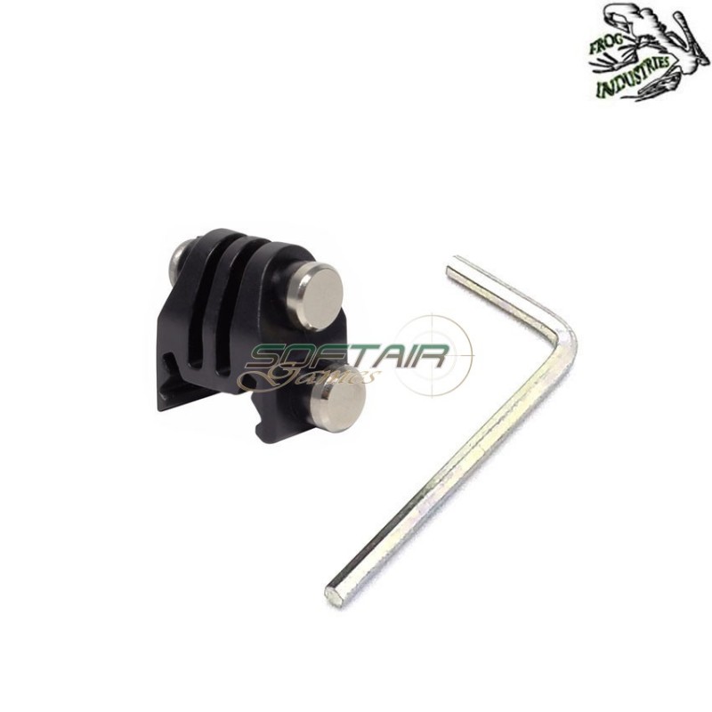 Rail Mount 20mm Black Per Gopro Frog Industries® (fi-wo-go33b-bk)