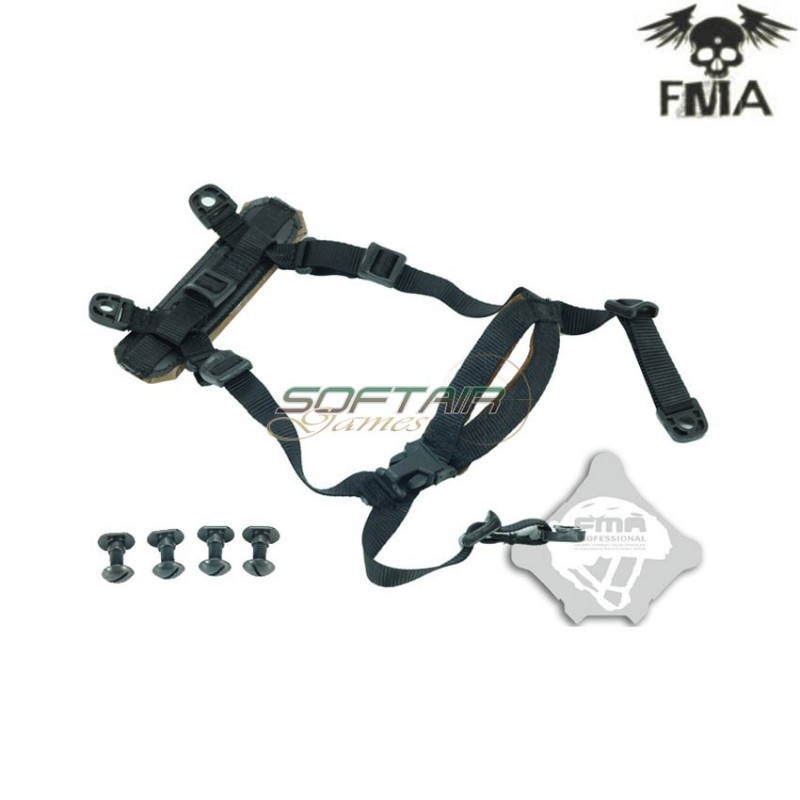 System H-nape Chin Strap Per Elmetti Black Fma (fma-tb268-bk)