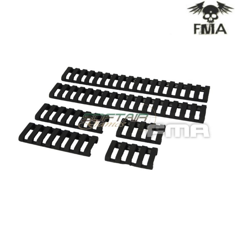 Soft Rail Cover Set 6pz Black Fma (fma-tb1049-bk)