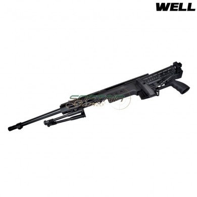 Fucile A Molla Msr Folding Type Sniper Rifle Bolt Action Black Well (mb4412b)
