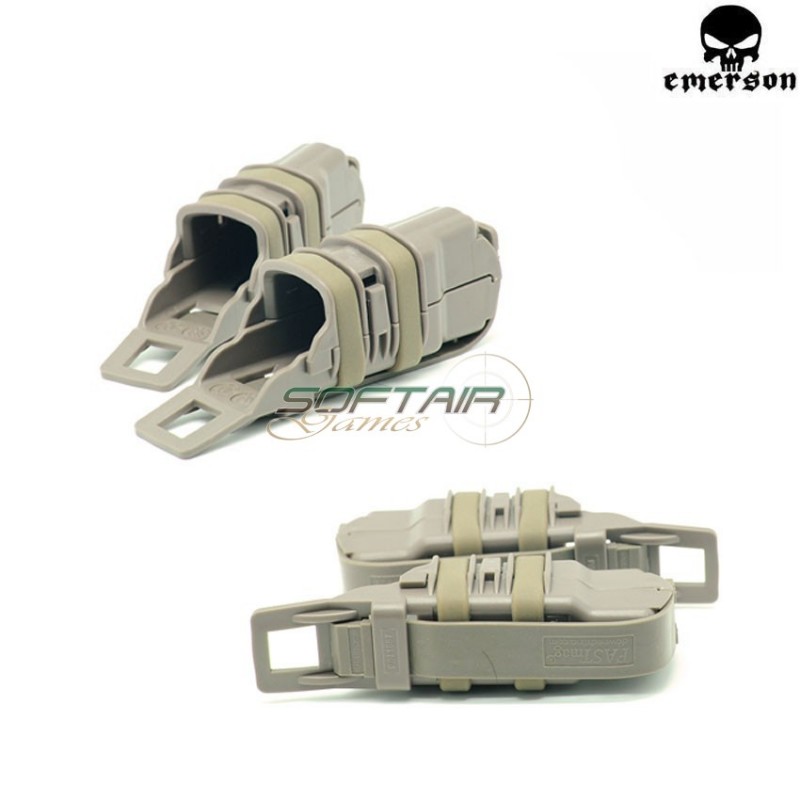 Double Rigid Fast Pistol Mag Pouch Dark Earth Emerson (em305)