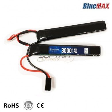 Batteria Lipo Connettore Mini Tamya 7.4v X 3000mah 20c Cqb Type Bluemax-power® (bmp-7.4x3000-cqb)