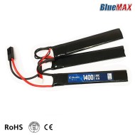 Batteria Lipo Connettore Mini Tamiya 11.1v X 1400mah 20c Cqb Type Bluemax-power® (bmp-11.1x1400-cqb)