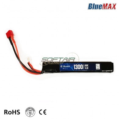 Lipo Battery Deans Connector 11.1v X 1300mah 20c Stick Type Bluemax-power® (bmp-11.1x1300-ds-stk)