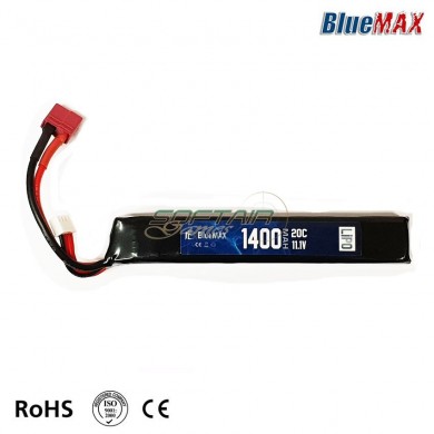 Lipo Battery Deans Connector 11.1v X 1400mah 20c Stick Type Bluemax-power® (bmp-11.1x1400-ds-stk)