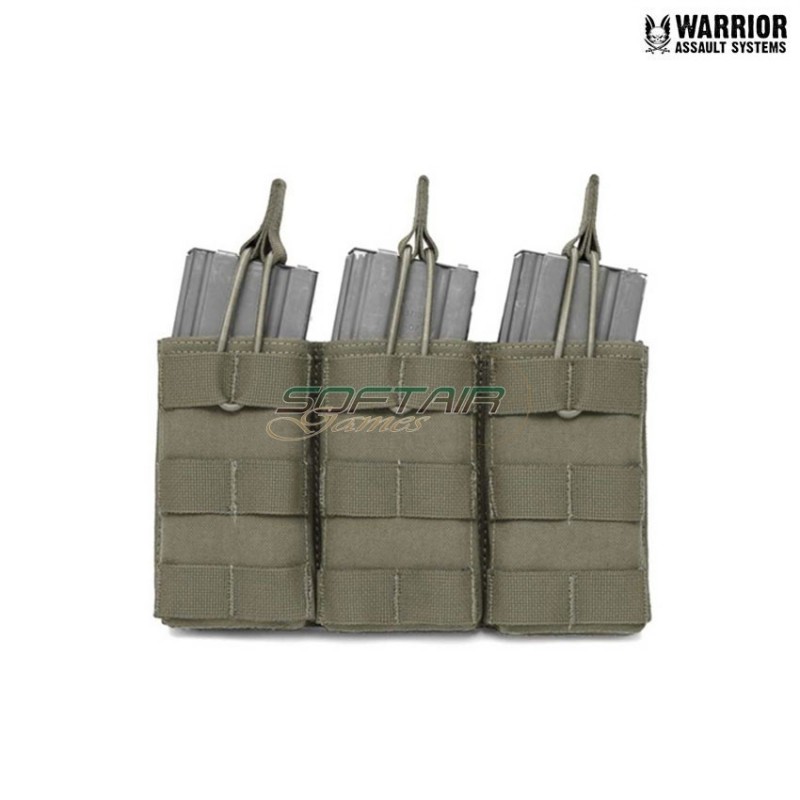 Triple Fast Open 5.56 Magazine Pouch Ranger Green Warrior Assault Systems (w-eo-tmop-rg)