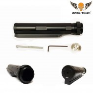 Tubo Calcio Milspec Si Style Black Alluminio Cnc Per Aeg M4/m16 Amo-tech® (amt-as-m4-122-bk)