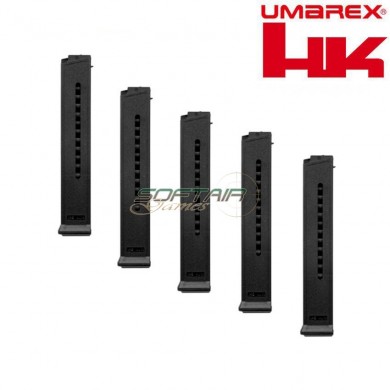 Set 5 Hi-caps Magazines 420bb Black For Ump Ufc/h&k/ares Umarex (um-mg-006-5)