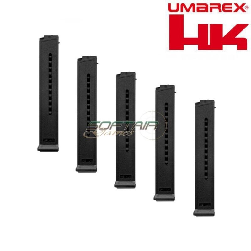 Set 5 Caricatori Maggiorati 420bb Black Per Ump Ufc/h&k/ares Umarex (um-mg-006-5)
