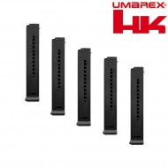 Set 5 Hi-caps Magazines 420bb Black For Ump Ufc/h&k/ares Umarex (um-mg-006-5)
