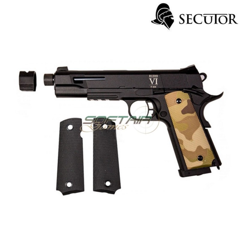 Co2 Pistol Rudis Custom Vi 1911 Multicam Secutor (sr-sar0036)