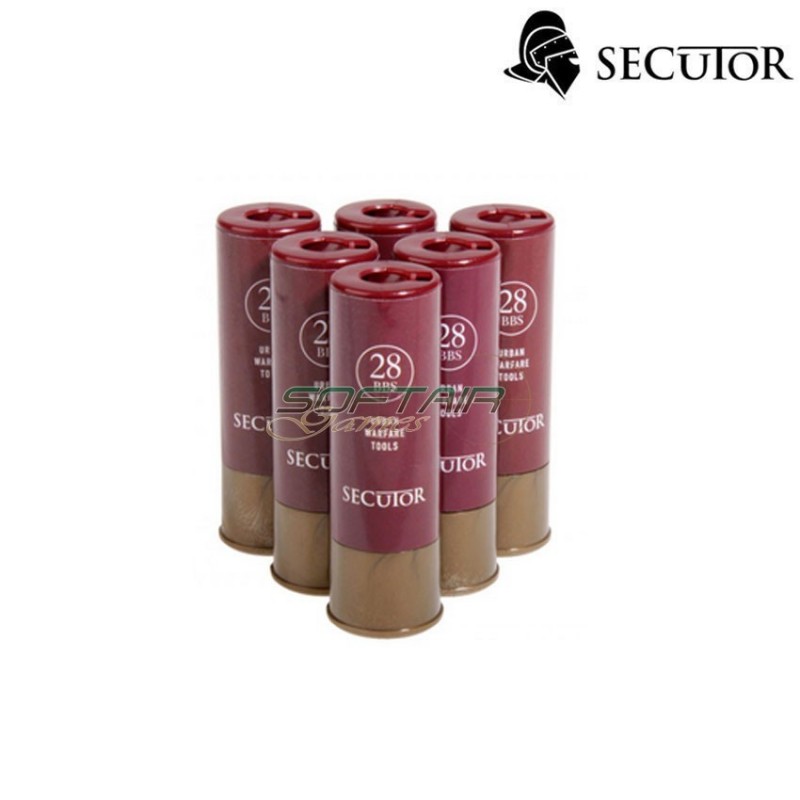 Set 6 Cartucce 28bb Per Fucile A Pompa Velites Secutor (sr-sav1001) Set 6 Cartucce 28bb Per Fucile A Pompa Velites Secutor (sr-sav1001)