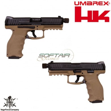 Gas Pistol Heckler & Koch Vp9 Tactical Two Tone Blowback Umarex (um-2.6368)