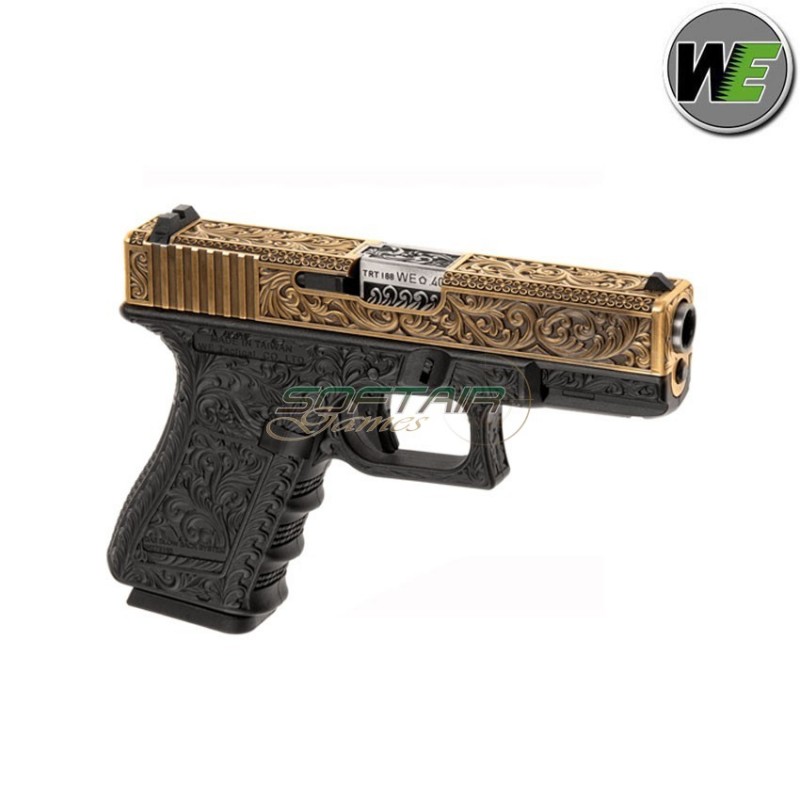 Gas Pistol Glock G19 Etched Blowback We (we-22296)