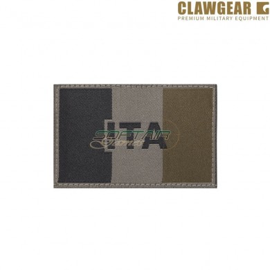 Patch Ricamata Bassa Visibilita' Italy Flag Ral7013 Claw Gear (cwg-20975)