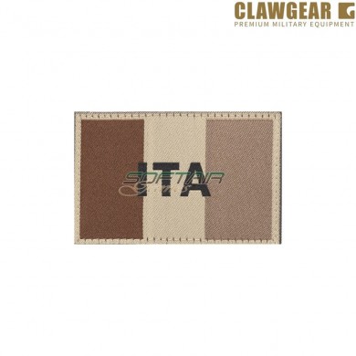Embroidered Low Visibility Patch Italy Flag Desert Claw Gear (cwg-20974)