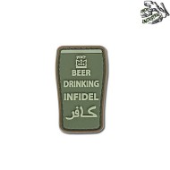 Patch 3d Pvc Beer Drinking Infidel Olive Frog Industries® (fi-004701) Patch 3d Pvc Beer Drinking Infidel Olive Frog Industries® (fi-004701)