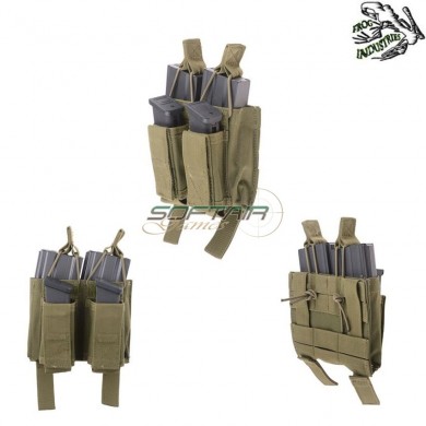 Double Magazines Pouch 5.56 & 9mm Olive Drab Frog Industries® (fi-018850-od)