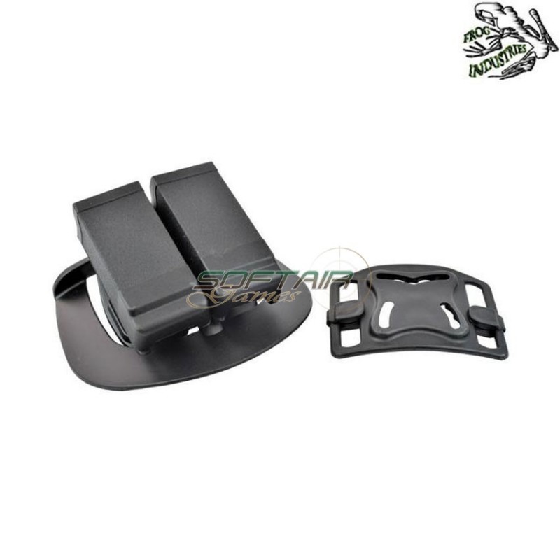 Rigid Holster Beretta Magazines Black Double System Frog Industries® (fi-hm9car-b)