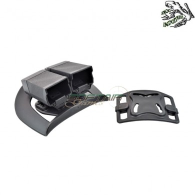 Rigid Holster Beretta Magazines Black Double System Frog Industries® (fi-hm9car-b)