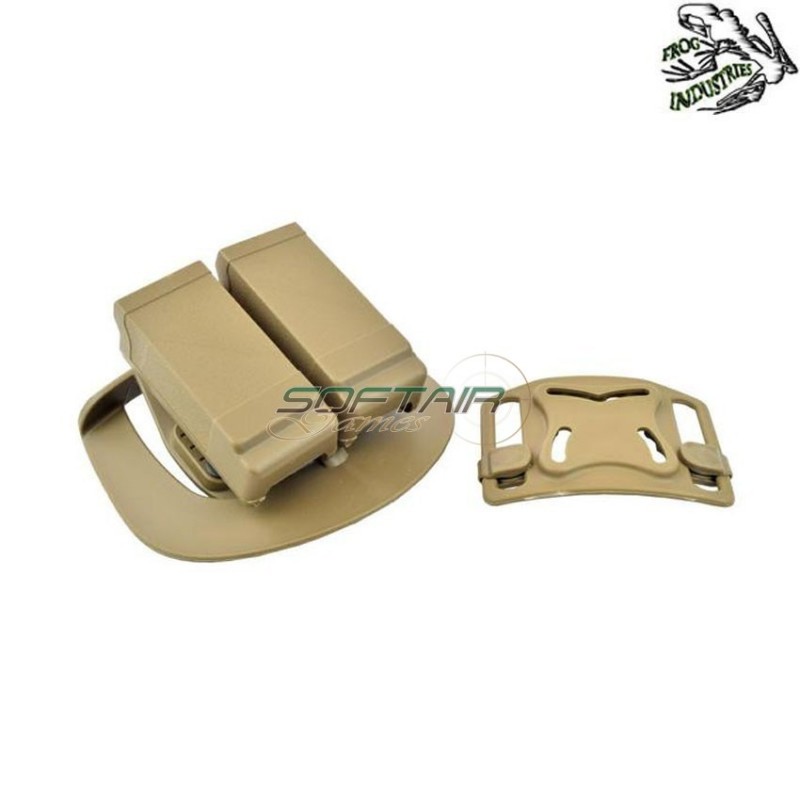 Fondina Rigida Caricatori Beretta Dark Earth Double System Frog Industries® (fi-hm9car-t)