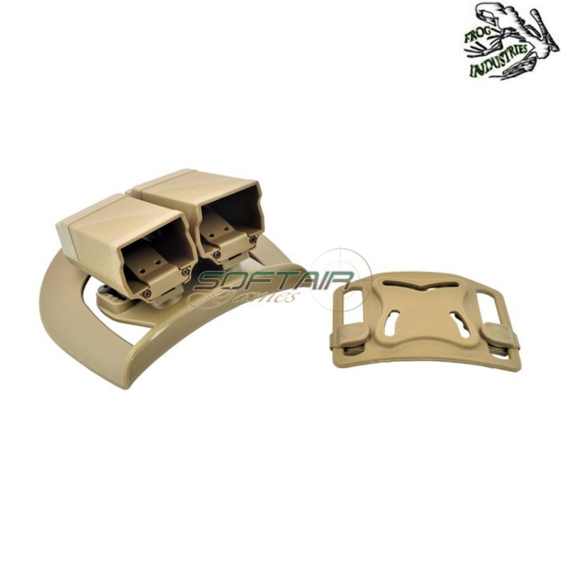 Fondina Rigida Caricatori Beretta Dark Earth Double System Frog Industries® (fi-hm9car-t)