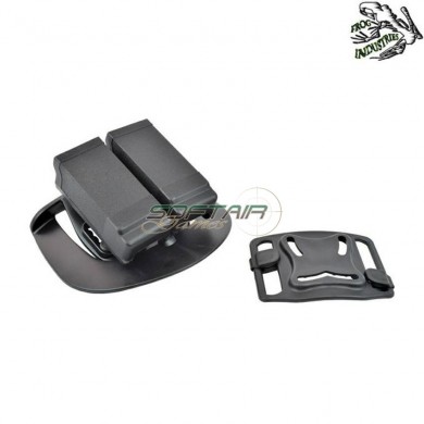 Fondina Rigida Caricatori Glock Black Double System Frog Industries® (fi-hglcar-b)