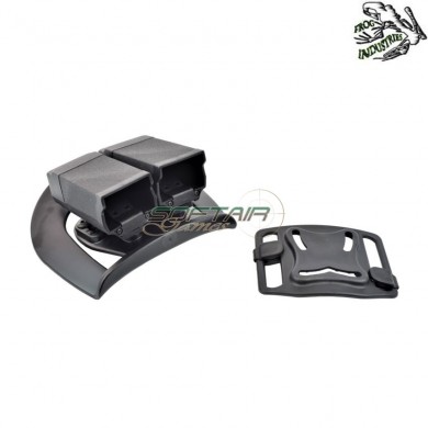 Fondina Rigida Caricatori Glock Black Double System Frog Industries® (fi-hglcar-b)