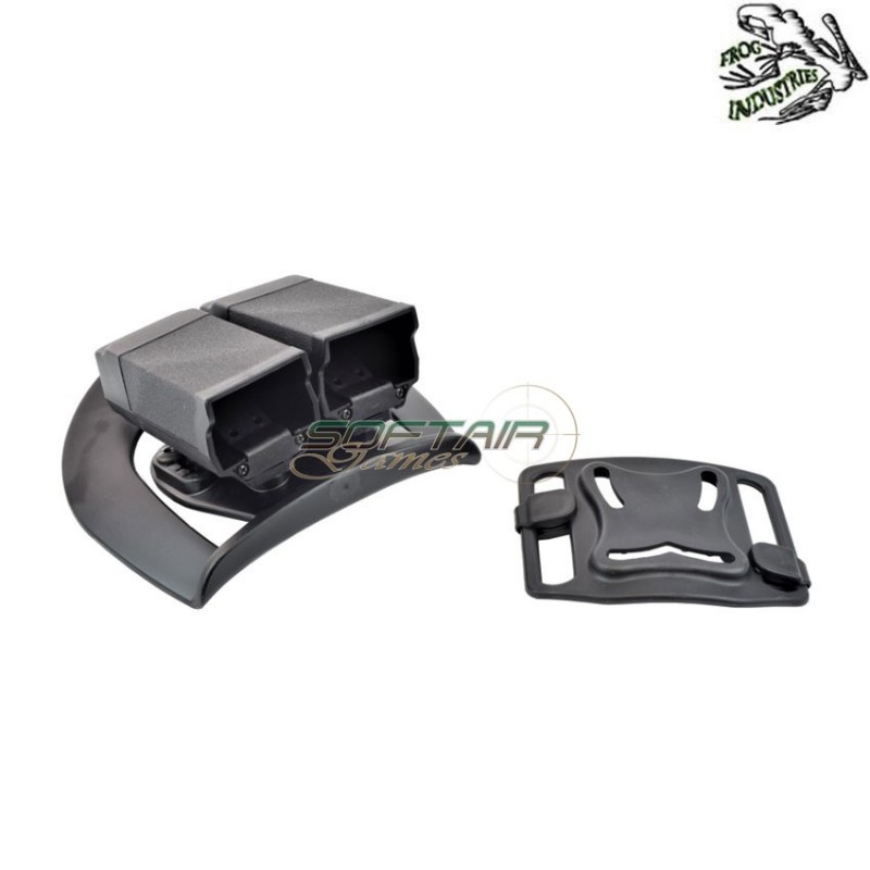Fondina Rigida Caricatori Glock Black Double System Frog Industries® (fi-hglcar-b)