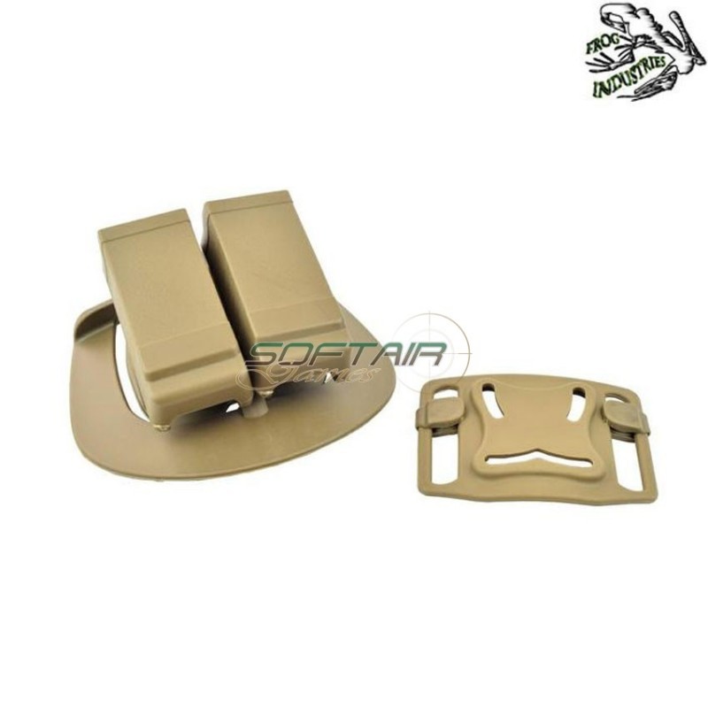 Rigid Holster Glock Magazines Dark Earth Double System Frog Industries® (fi-hglcar-t)