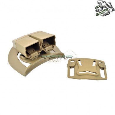 Rigid Holster Glock Magazines Dark Earth Double System Frog Industries® (fi-hglcar-t)