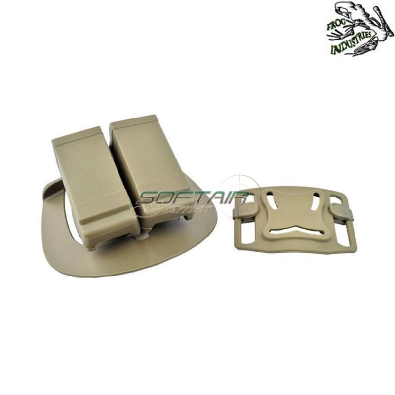 Rigid Holster 1911 Magazines Dark Earth Double System Frog Industries® (fi-h19car-t)
