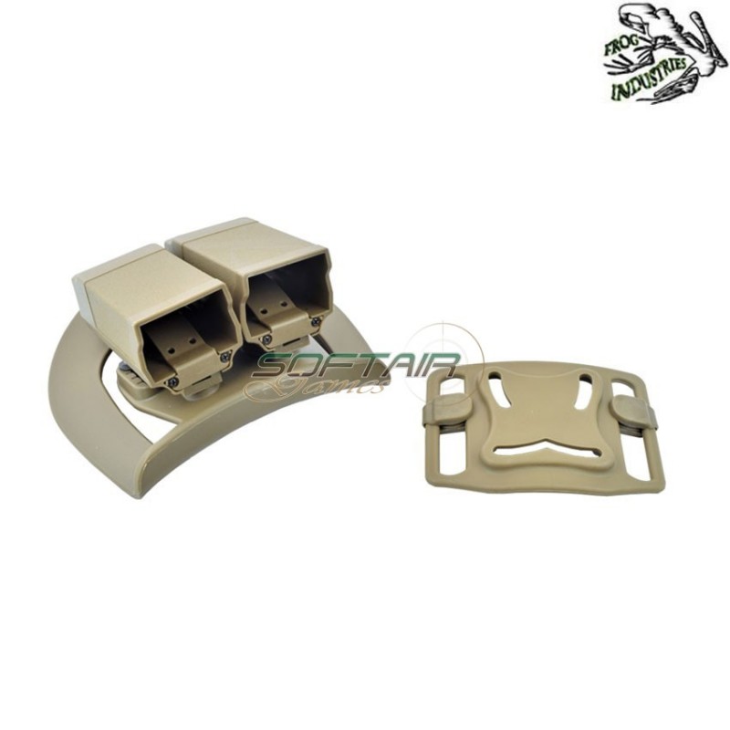 Rigid Holster 1911 Magazines Dark Earth Double System Frog Industries® (fi-h19car-t)