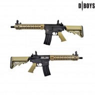 Electric Rifle M4 Urx3 12" Black/tan Dboys (1581bt)