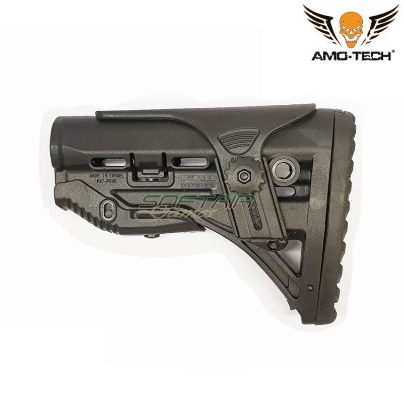 Milsim Realistic Stock Fb Style Gl-shock Black Amo-tech® (amt-58)