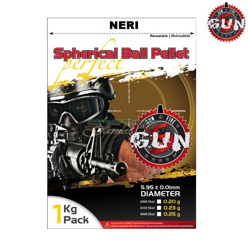 Sniper Bb's Pallini Neri Perfect Spherical 0.40gr 2500bb Gun Five (gf040) Sniper Bb's Pallini Neri Perfect Spherical 0.40gr 2500bb Gun Five (gf040)