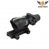 Milsim Realistic Acog Scope Black 4x32 W/green Fiber Amo-tech® (amt-eacog4x-gr)