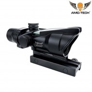 Milsim Realistic Ottica Acog Black 4x32 C/green Fiber Amo-tech® (amt-eacog4x-gr)