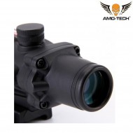 Milsim Realistic Acog Scope Black 4x32 W/green Fiber Amo-tech® (amt-eacog4x-gr)