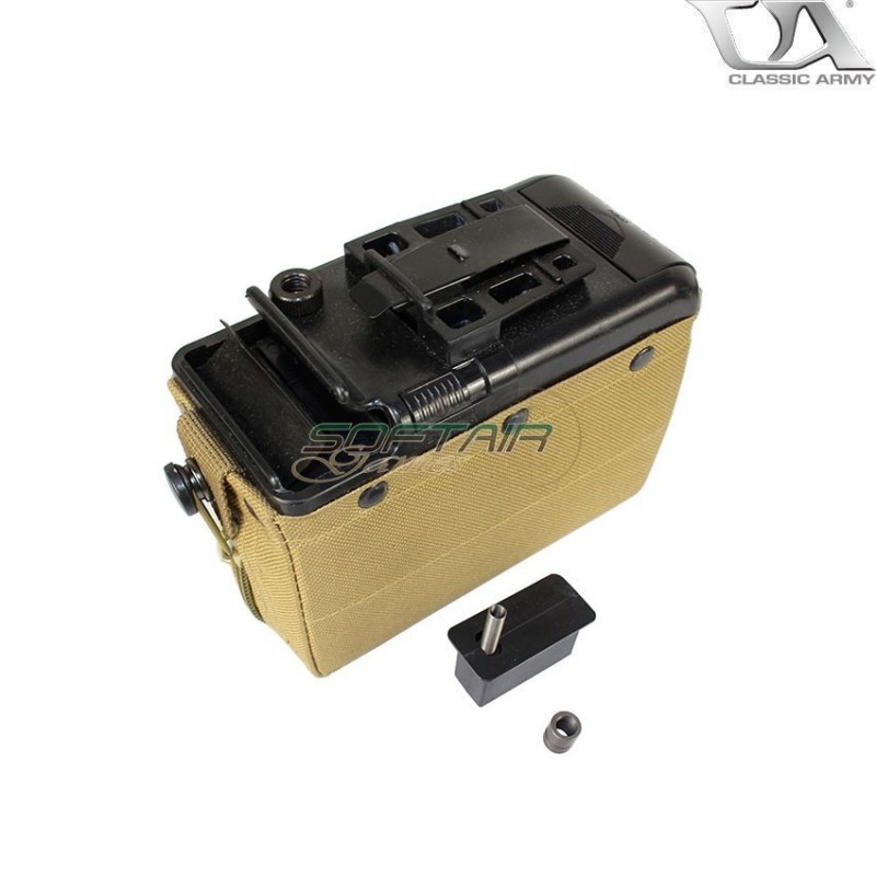 Caricatore Elettrico Mini 1200bb Per M249/lmg Tan Classic Army (ca-310646)