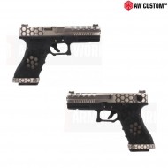 Gas Pistol Vx Series G18 Black/silver Gbb Armorer Works (AW-VX0100)