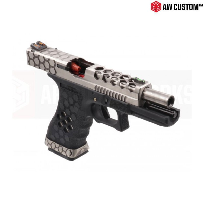 Pistola A Gas Vx Series G18 Black/silver Gbb Armorer Works (AW-VX0100)