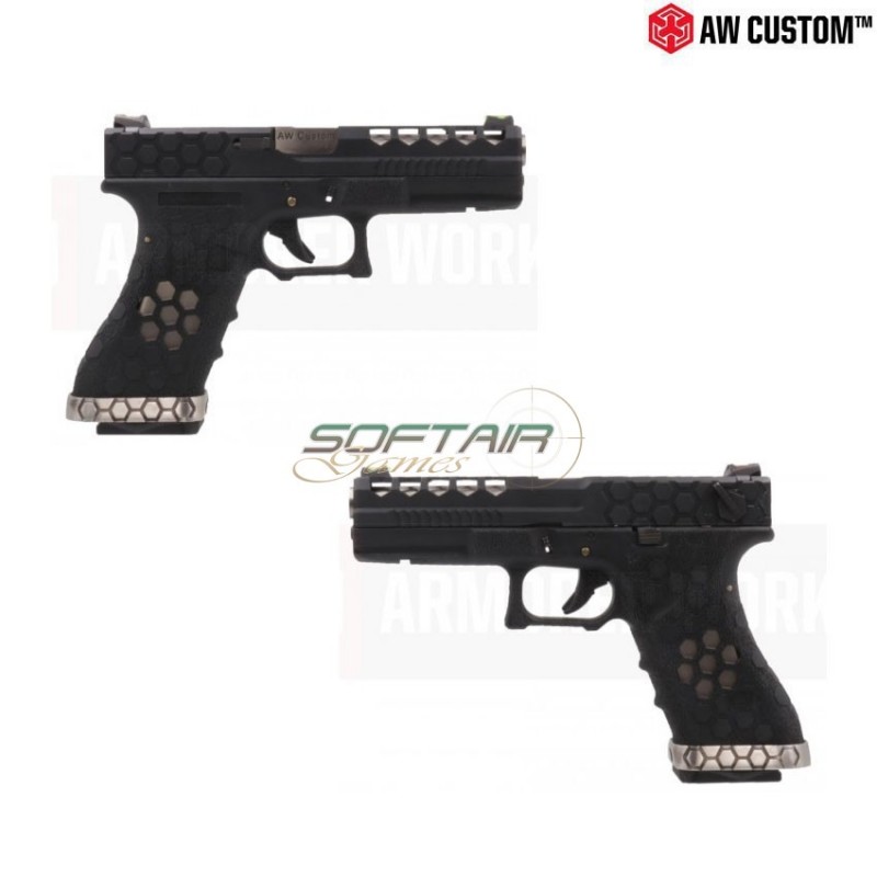 Gas Pistol Vx Series G18 Black/black Gbb Armorer Works (AW-VX0101)